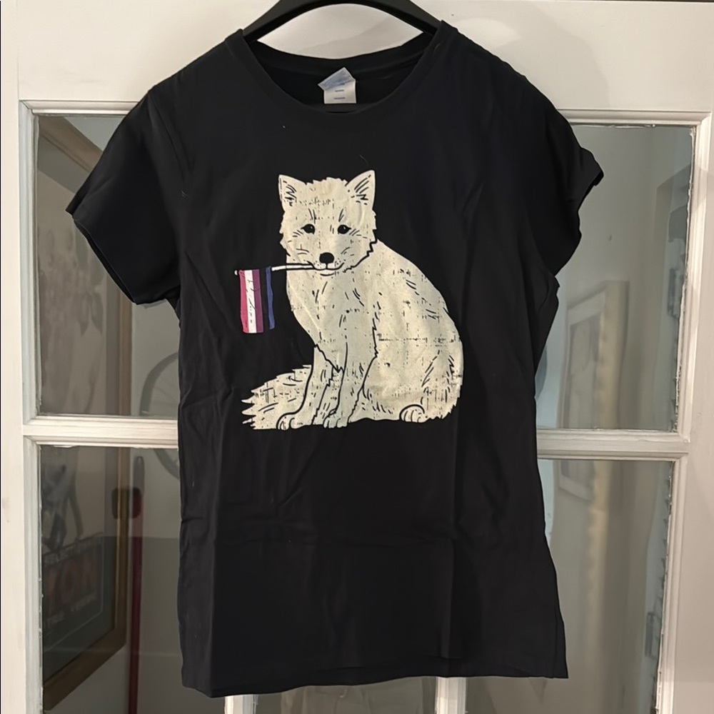 Genderfluid LGBTQ Black Fox Graphic T-Shirt